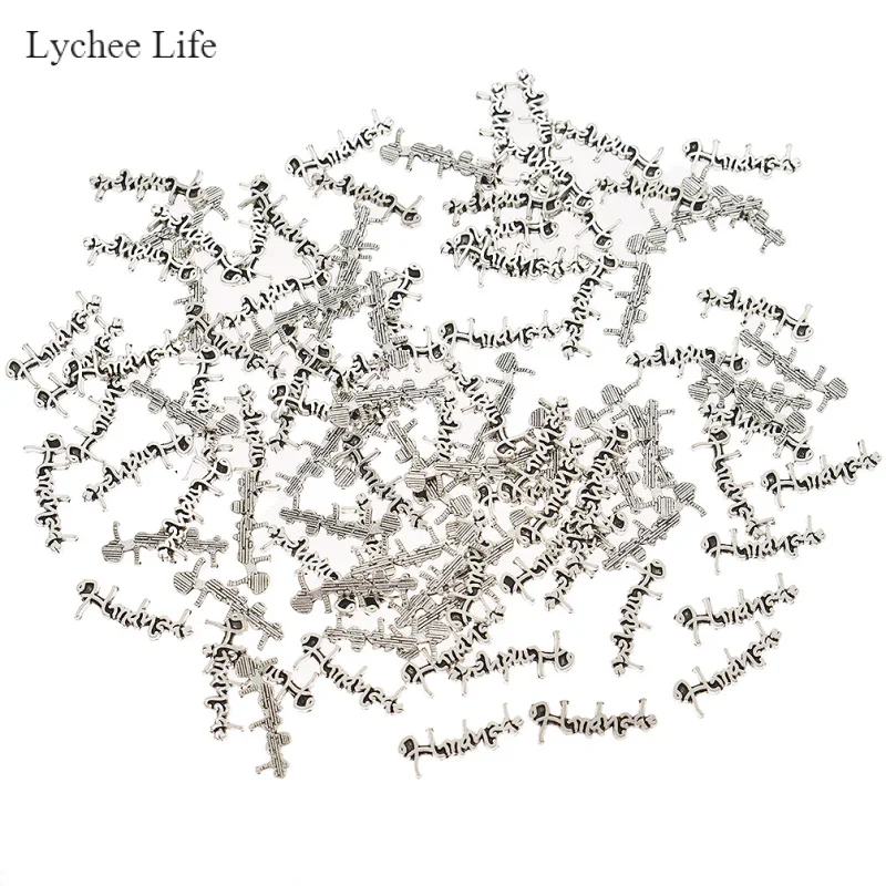 

Lychee Life 100PCS Handmade Letter Metal Clothes Labels DIY Sewing Bags Apparel Craft Decoration Accessories