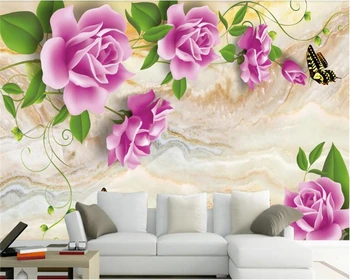 

beibehang wallpaper rollHD wallpaper rose marble living room bedside background wallpaper paper peint mural 3dFloral wallpaper,