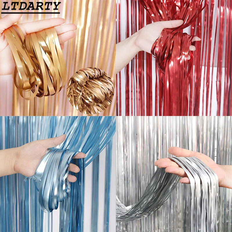 

2M*1M Long Curling Ribbon Birthday Party Wedding Decoration Toy Gift Balloon String Event&Party Supplies Accessories Gold Silver