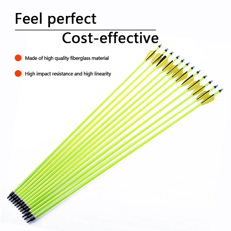 30-Inch-12-Pcs-Yellow-Carbon-Arrow-Black-Yellow-Feather-Replaceable-Arrow-For-Composite-Bow-Hunting(5)