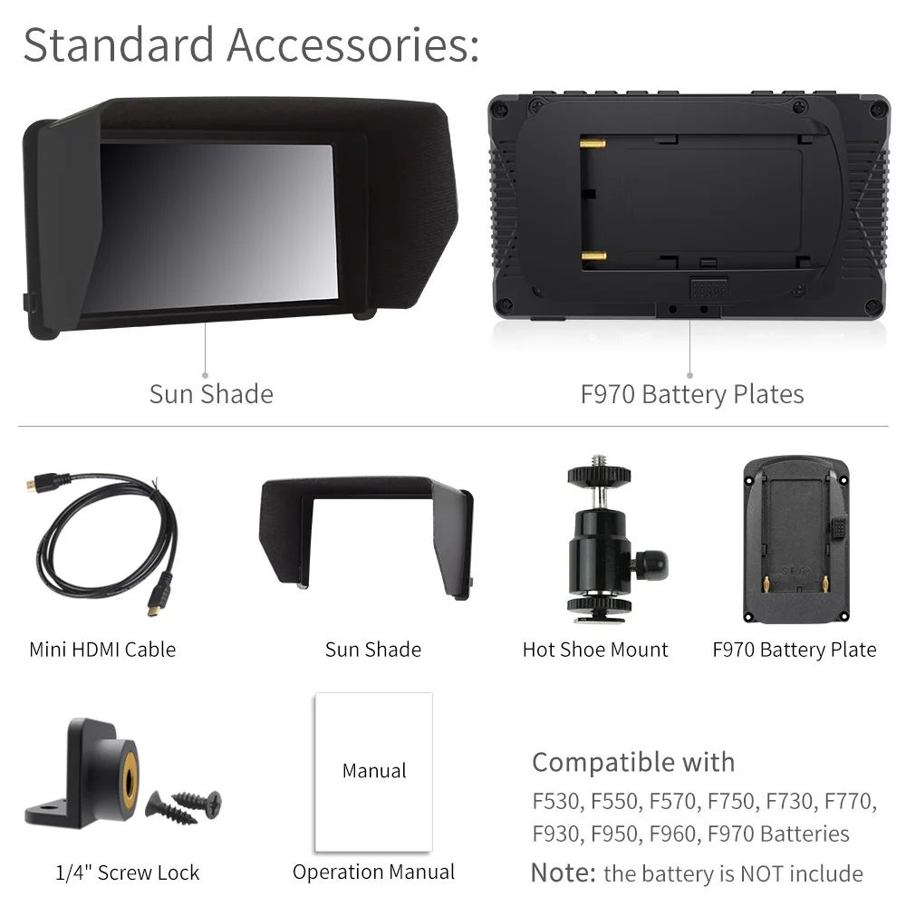 Монитор для камеры Feelworld F450 4 5 дюйма IPS 1280x800 HD 4K|camera field monitor|field monitorcamera monitor |