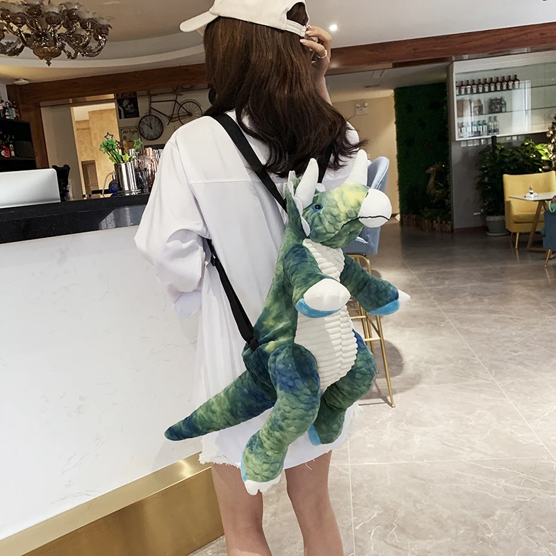 

Funny Ugly Stereo Animal Modeling backpack Teenage Girl Backpacks Sand sculpture doll multi-function Canvas Backpack Travel bag