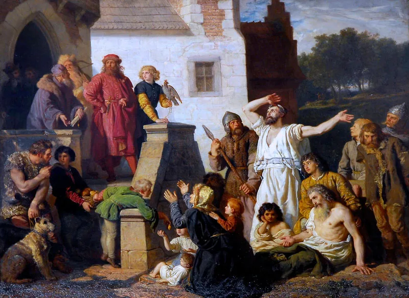 Хорошее Искусство # Варшавский иудаизм воциек Герсон прием евреев. Картина на