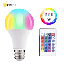 2019 новый Smart Светодиодный лампочки, E27 RGB светодиодный RGBW, затемнения ампулы огни для украшения дома праздник с удаленным Управление