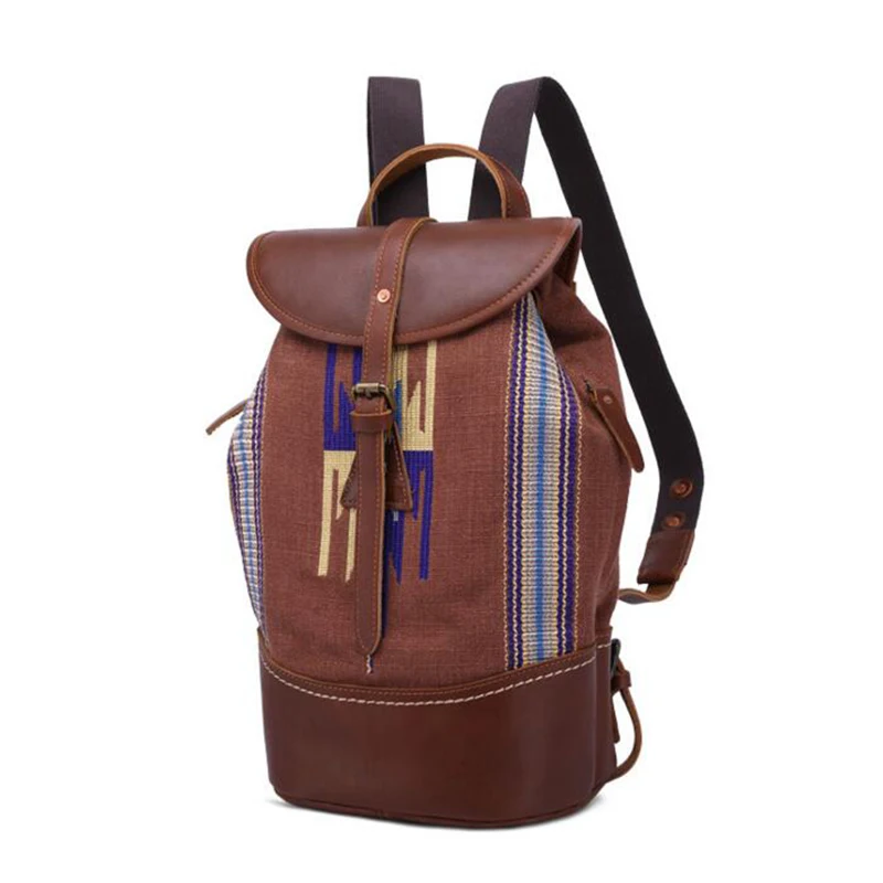 

New Vintage Oil Leathe Women Backpack Embroidery Genuine Leather Zipper Bag For Girl Summer Female Designer Backpack Bolsas