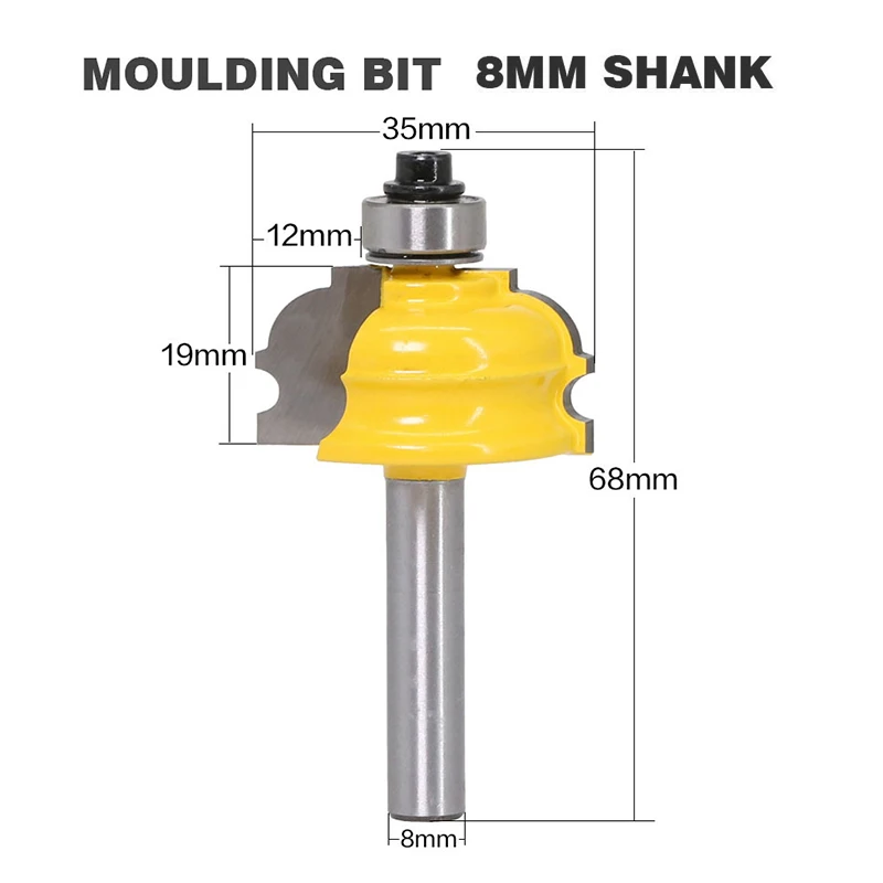

8mm Shank Router bit Carbide Woodworking Milling Power Cutter Replacement Useful