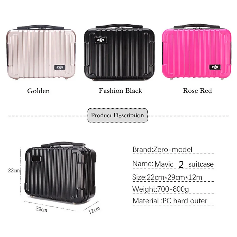  for DJI Mavic 2 Pro Drone Bag Waterproof Hardshell Case Handbag Portable Suitcase Portable Box Mavi