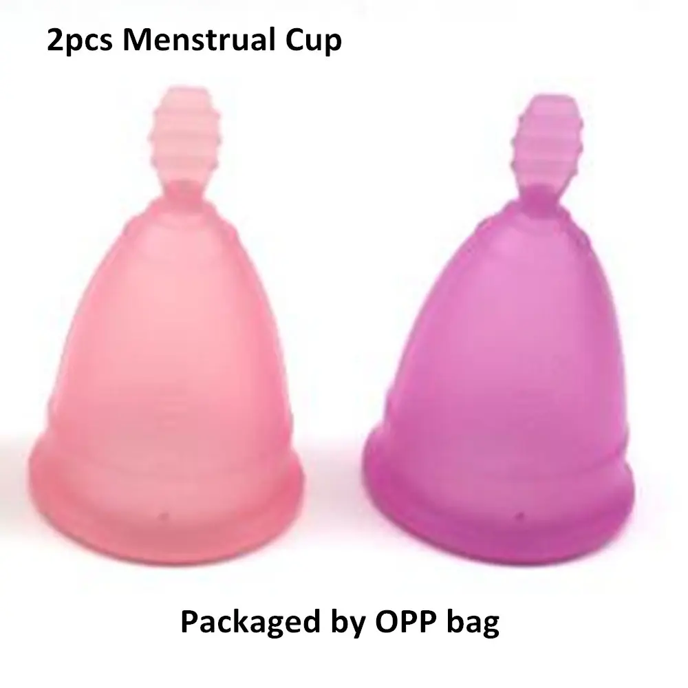 

2PCS Wholesales copo menstrual cup Alternative Tampons coppetta mestruale Moon Cup copas mentruales menstrual Period cups