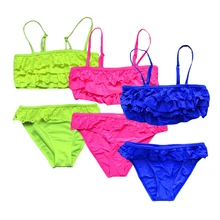 Детские купальники 2 шт./компл. Ffalbala, детские купальники для девочек, детские купальники, купальник бикини для девушки, летний купальный костюм для девочки