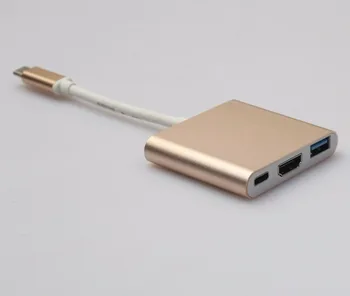 

2016 NEW USB3.1 Type-C to Type-C & HDMI & USB3.0 Hub Adapter Converter Support Input and Output Power