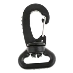 Нейлон поворотный крюк с защелкой клип ремешки для рюкзака пряжка черный 20 мм