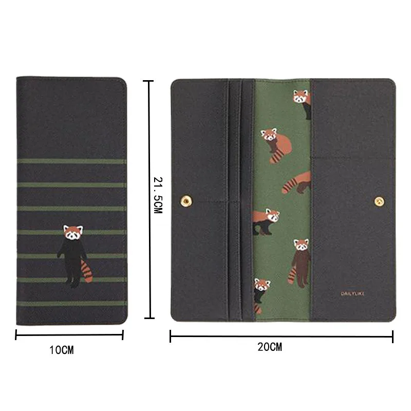 Passport Cover Lovely Animal Travel Foldable ID Holder Long Section Passport Clip Flight Bit License Wallet Sets Bag PC0063 (23)