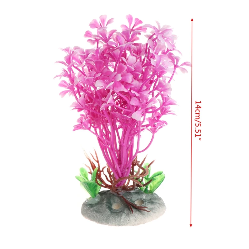 Водные растения розовый морской цветок Искусственный аквариум передний план украшение% 328