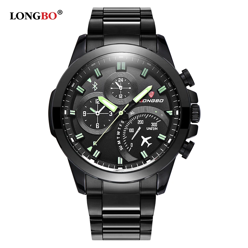 

LONGBO Military Army Reloj Men Stainless Steel Band Sports Quartz Watches Dial Clock Men Dynamic Watch Relogio Masculino 80228