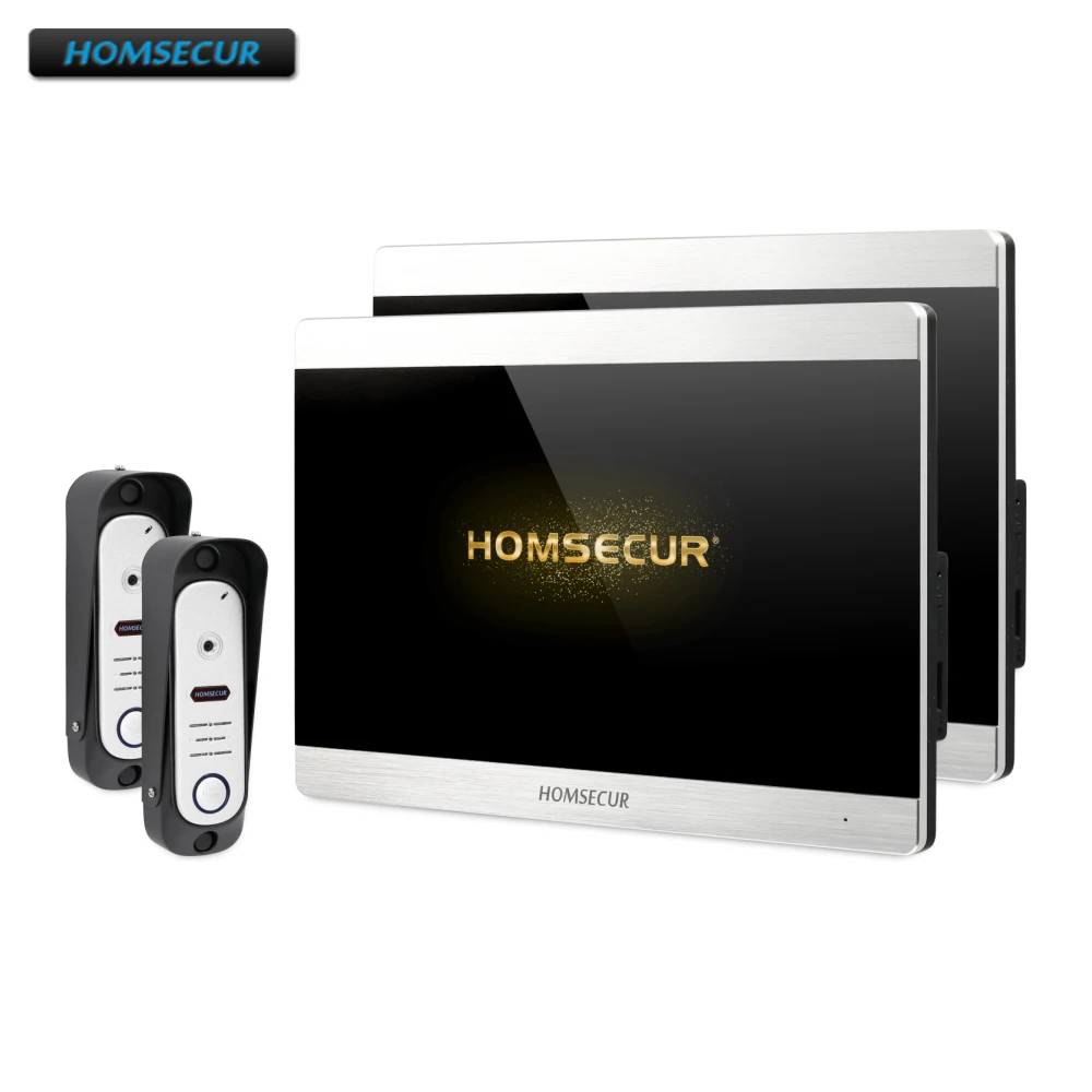 

HOMSECUR 4 Wire AHD Video Door Phone Intercom System with One Button Unlock BC051HD-S+BM715HD-S