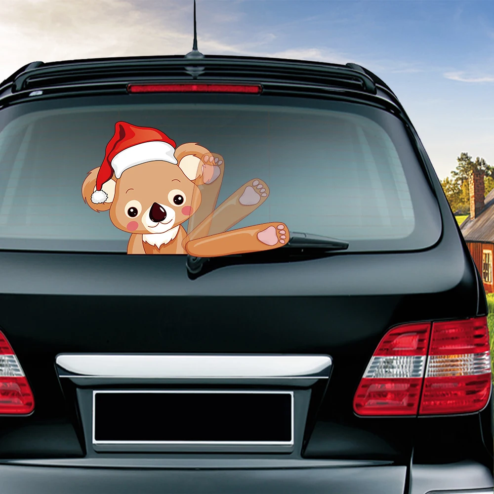 

Lovely Koala Removable Waving Wiper PVC Rear Window Windshield Wiper 3D Animal Stickers Car Styling Decorative Auto Accessories
