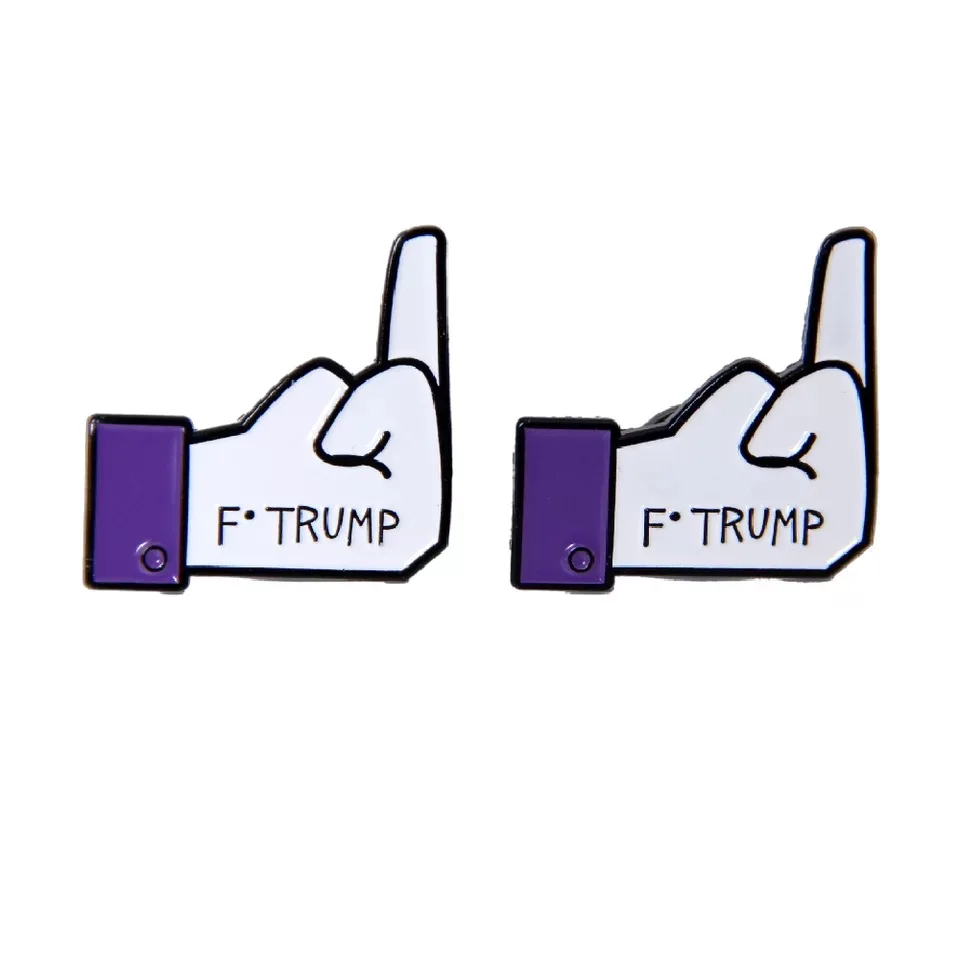 F. Трамп 2019 сплав юмора мультфильм штифт жестов презирает палец осанки картина