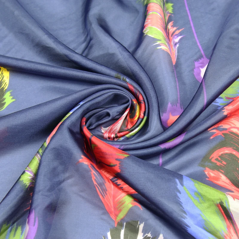 Перо Дизайн чистый шелк шифон шелковая ткань для платья и шарфа, SCF115