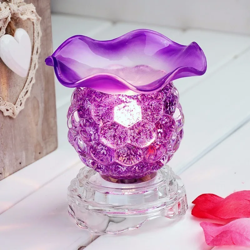 5 Color Electric Aromatherapy Lamp Glass Essential Oil Burner Diffuser