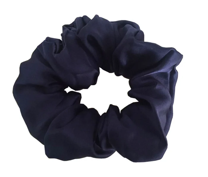 Чистый шелк, резинки для волос, очаровательные резинки для волос, модный конский хвостик, резинки для волос, аксессуары для волос для женщин и девушек - Цвет: Dark blue