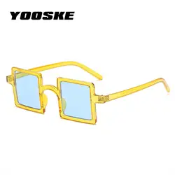 YOOSKE мода S 2018 г. 90 s крошечные солнцезащитные очки для женщин Винтаж желтый черный фиолетовый Ретро тощий тонкий ins Защита от солнца Очки для