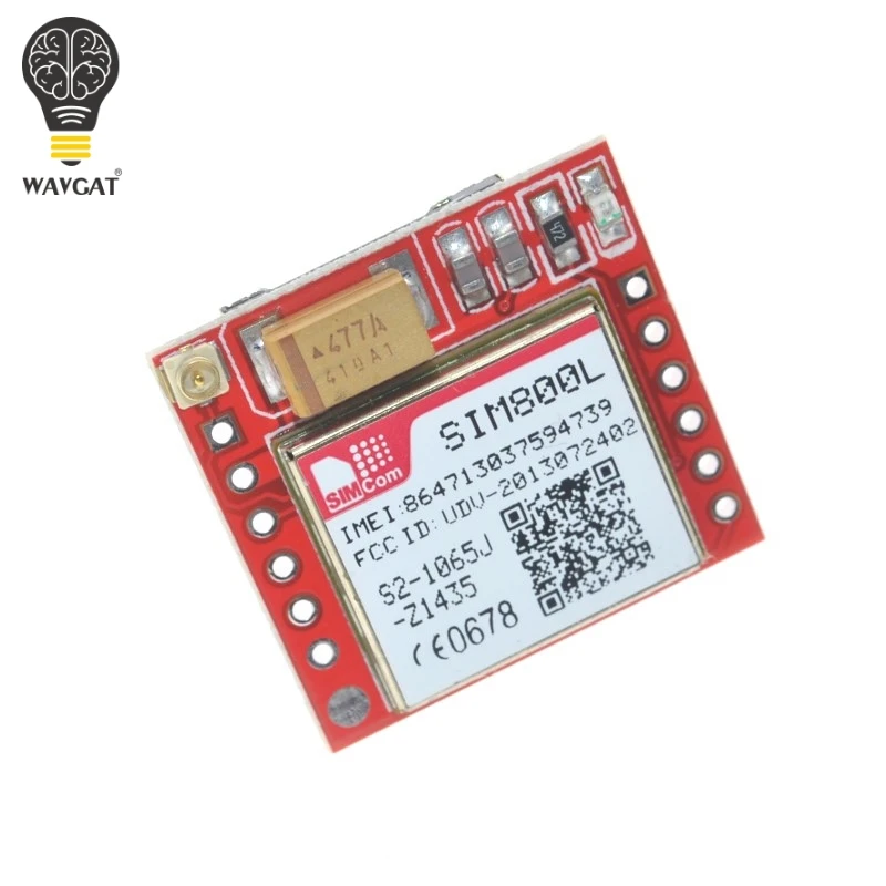 WAVGAT самый маленький SIM800L GPRS GSM модуль карта MicroSIM Core BOard Quad-band ttl последовательный порт