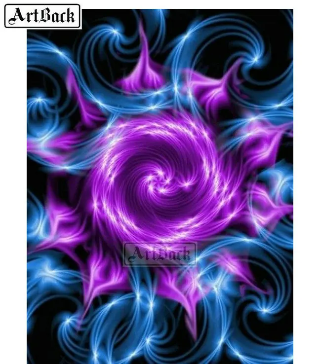 

Full square / round drill 5d diamond painting abstract purple flower diamond embroidery 3d rhinestone mosaic decoration gift