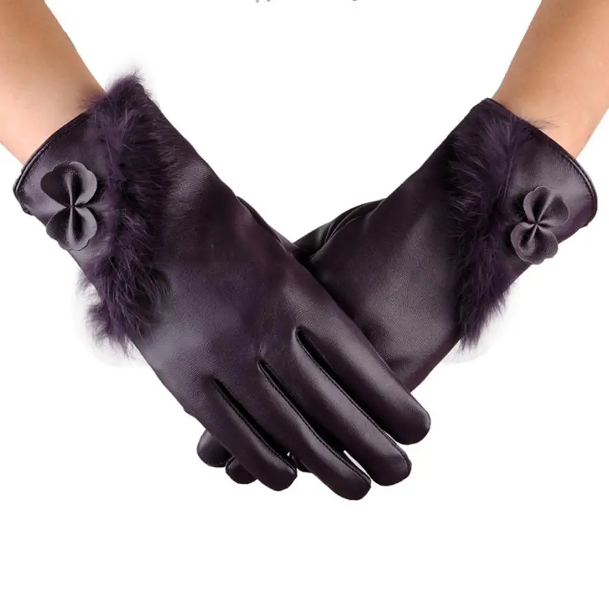Muqgew Зима Новые Для женщин Утепленная одежда Литер Водонепроницаемый вождения полный палец Прихватки для мангала Мода сенсорный экран