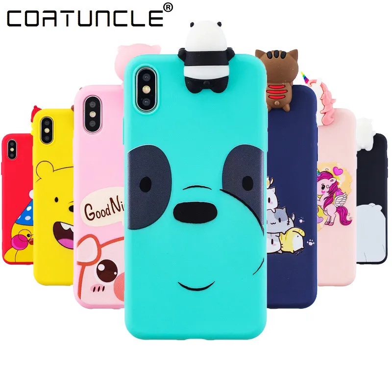 

Case on sFor Coque iPhone XS Max Case For iPhone 6 6S 7 8 Plus X XR XS 5 5S SE Cases Soft Silicone TPU Cute Cartoon Phone Cover
