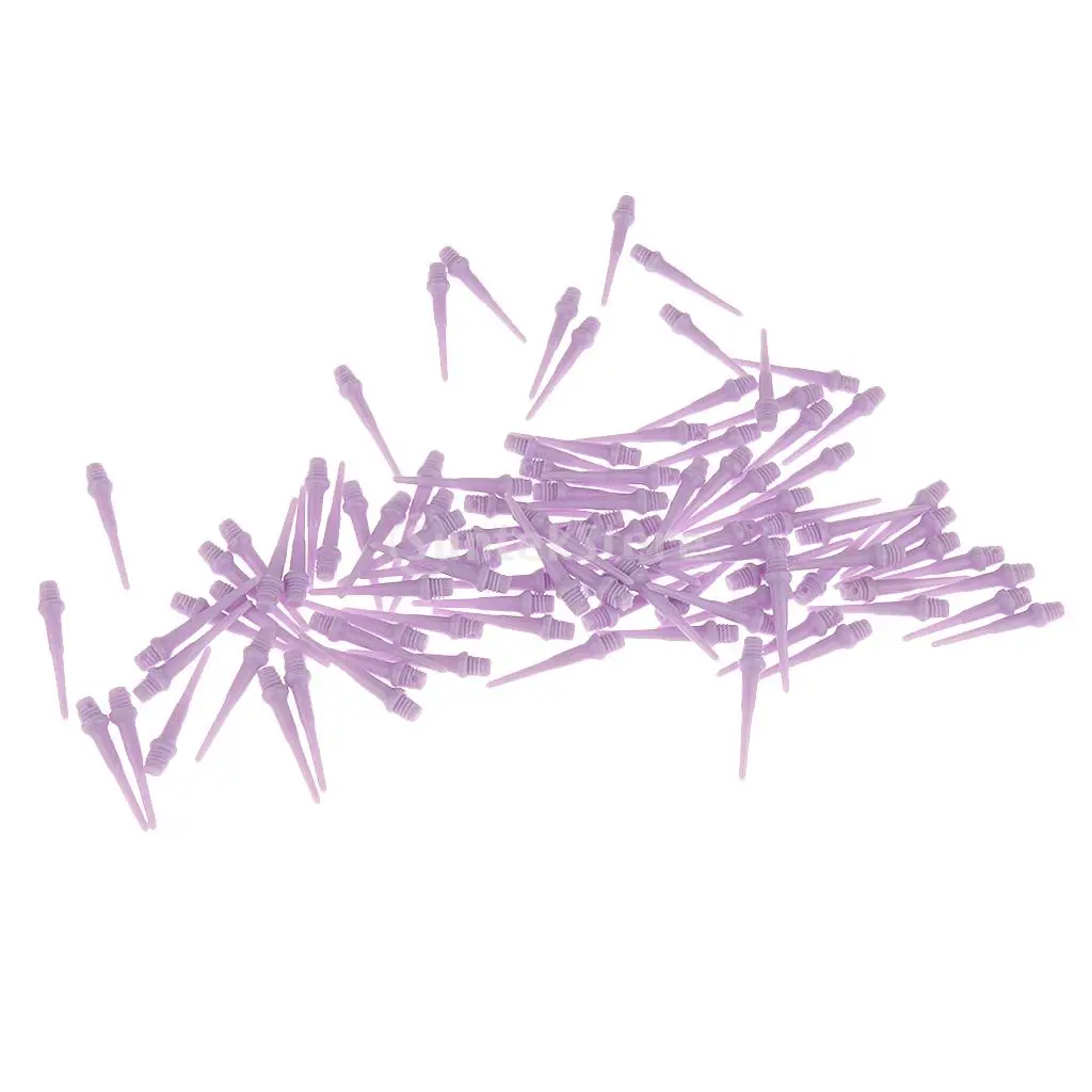 100 Pieces Dart Soft Tips Points 2BA Standard Darts Needle - 3 colors available