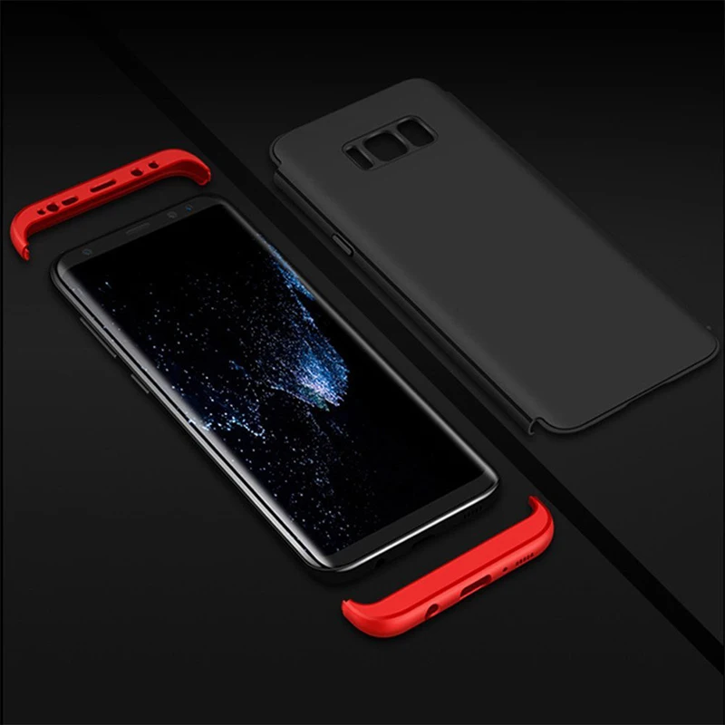 Gourde для samsung a7 2018 чехол Samsung Galaxy S8 S9 Plus note9 полное покрытие a5 2017 3 в 1 Ультра тонкий 360