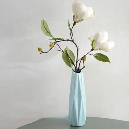 Керамическая ваза+ набор искусственных цветов сливы, украшение для гостиной, украшение для дома, настольные букеты, кофейные сушеные цветы, Декор - Цвет: style 13