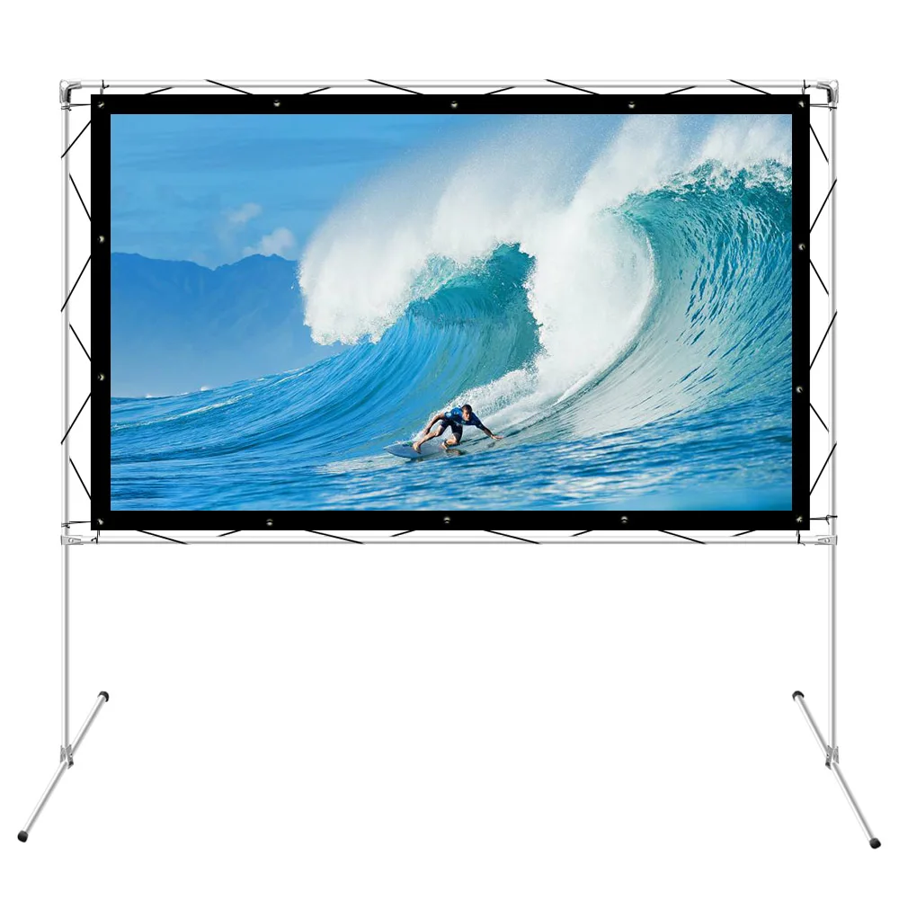 inch projector screen frame 100 Outdoor Projection with Frame Stand 100 inch Bracket for