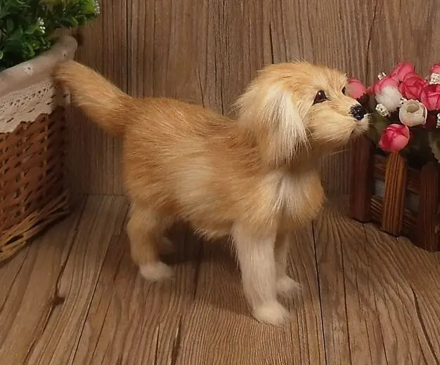 

Искусственная собака модель золотистого ретривера полиэтилен и мех большой 26x17 см ручная работа украшение для дома подарок a2075