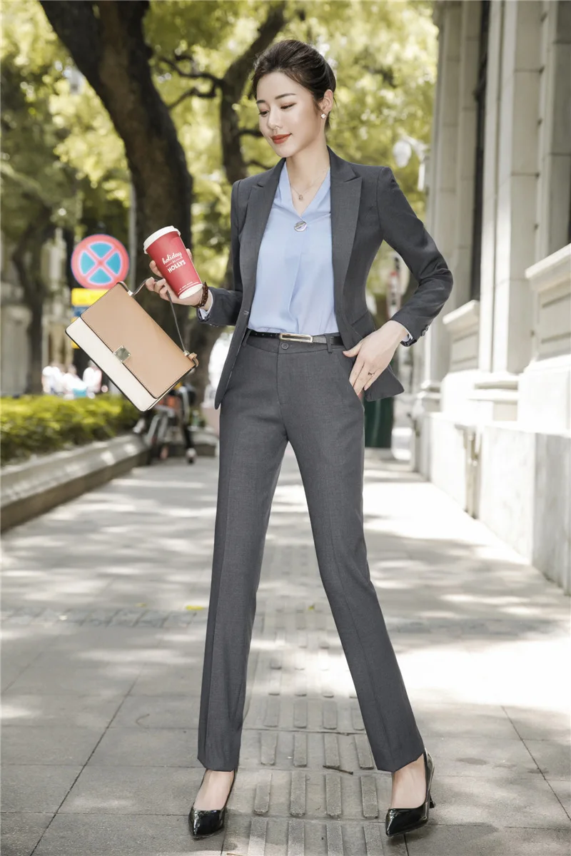 Izicfly Autumn Spring New Style Red Business Colleague Lover Couple Men  Women Suits With Pant Elegant Office Ladies Uniform Work - Pant Suits -  AliExpress