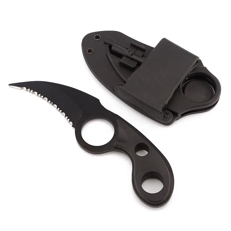 CS Cold черный острый нож CS GO тактические коготь ножи Karambit нож fight camp hike открытый самооборонный тактический карманный нож - Цвет: Black
