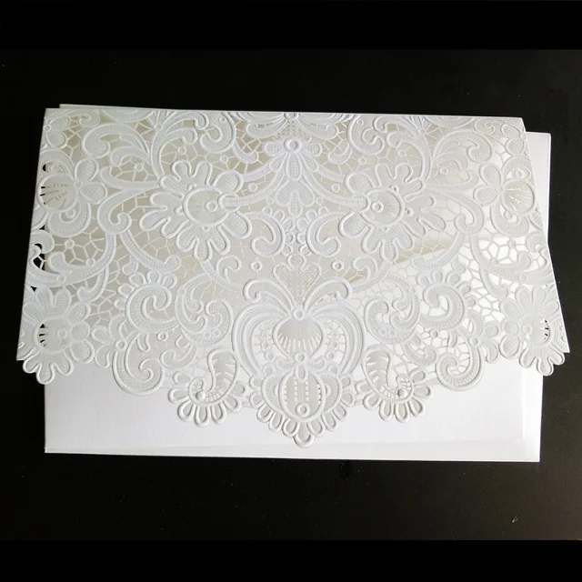 aliexpress com buy white laser cut wedding invitations cards free