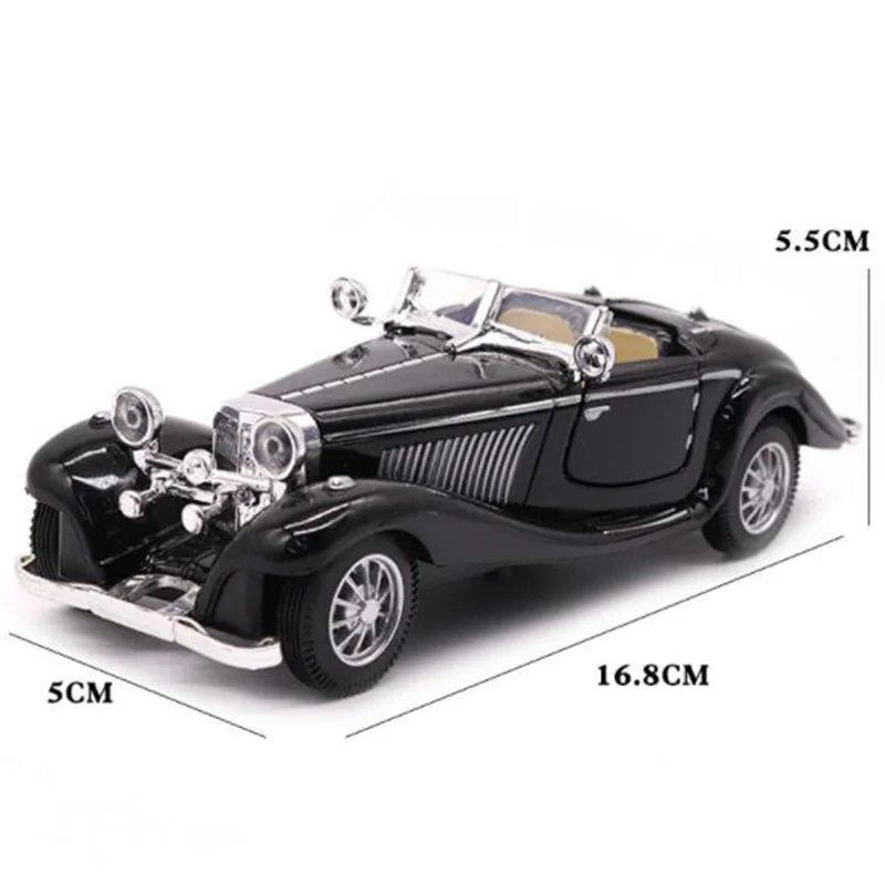 Koop Zwarte Kleur 128 Schaal 16.8 Cm Metal Alloy Diecasts 500K Klassieke Pull Back 1936 Auto Model Voertuigen Model Speelgoed voor Kinderen Collectie
