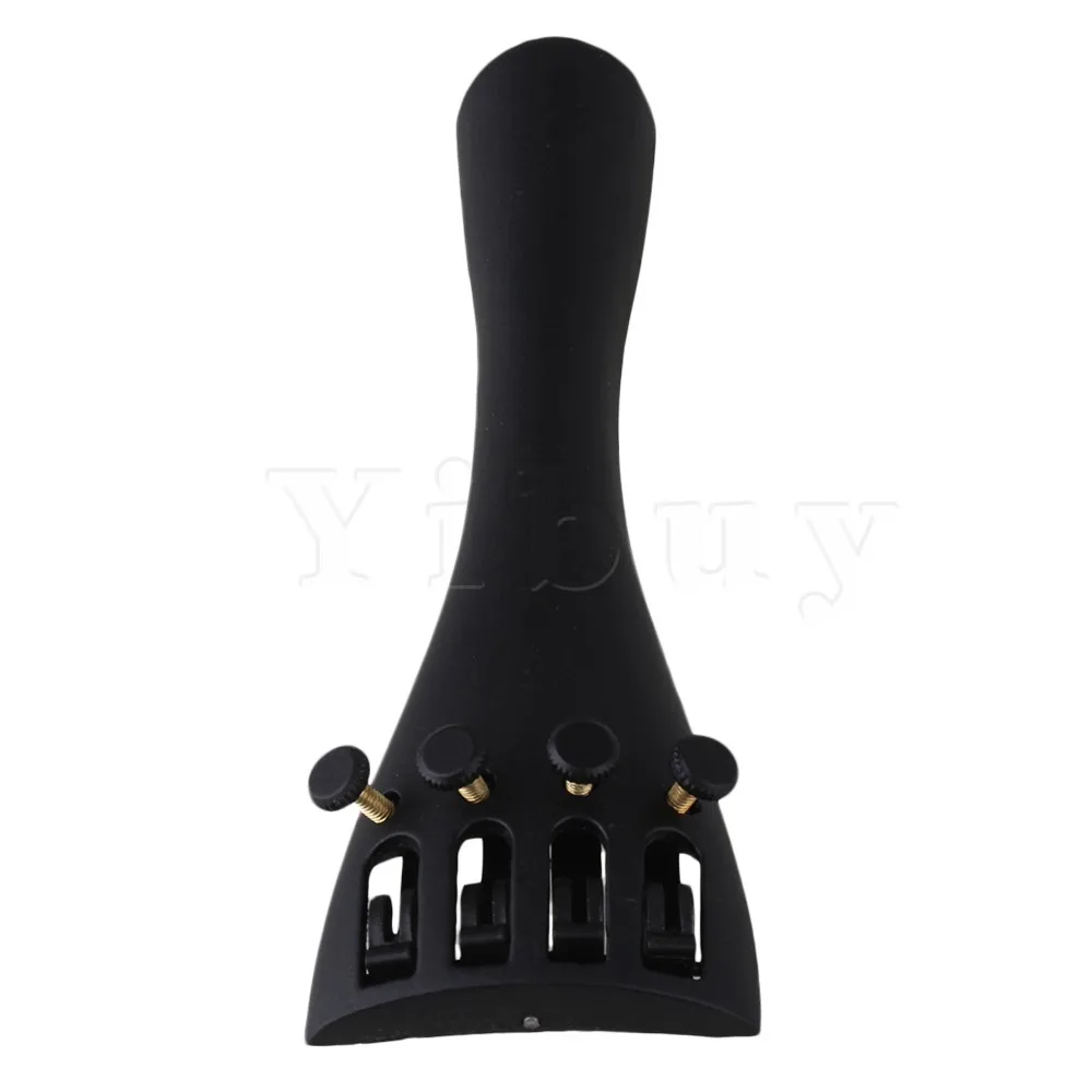 Yibuy Aluminum Alloy Violin Fiddle Tailpiece with Fine Tunersin Violin