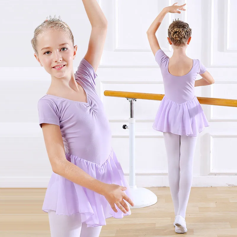 Детская юбка из спандекса с коротким рукавом|leotard girls|ballet dressdress leotard |