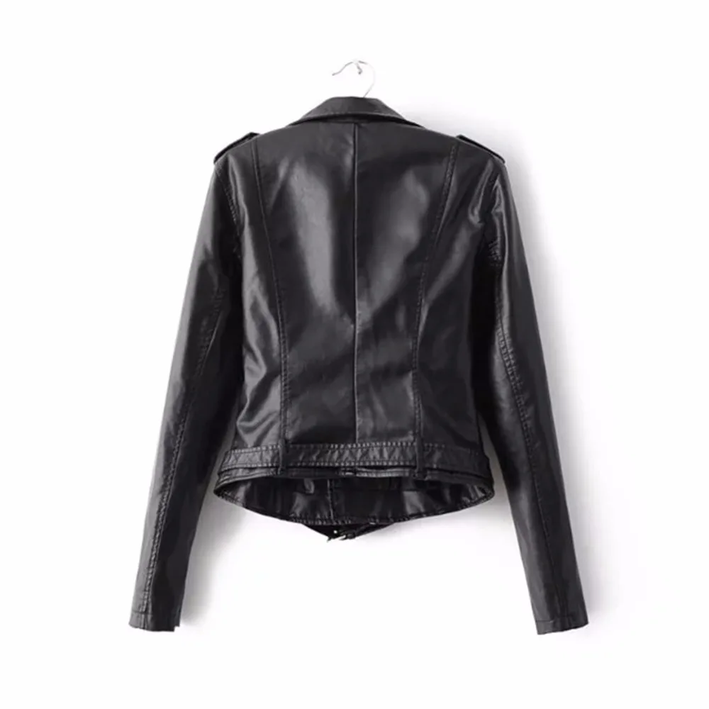 Pu кожаное пальто для женщин модные яркие цвета черные мотоциклетные Пальто короткие искусственная кожа байкерские мягкие наряды для женщин