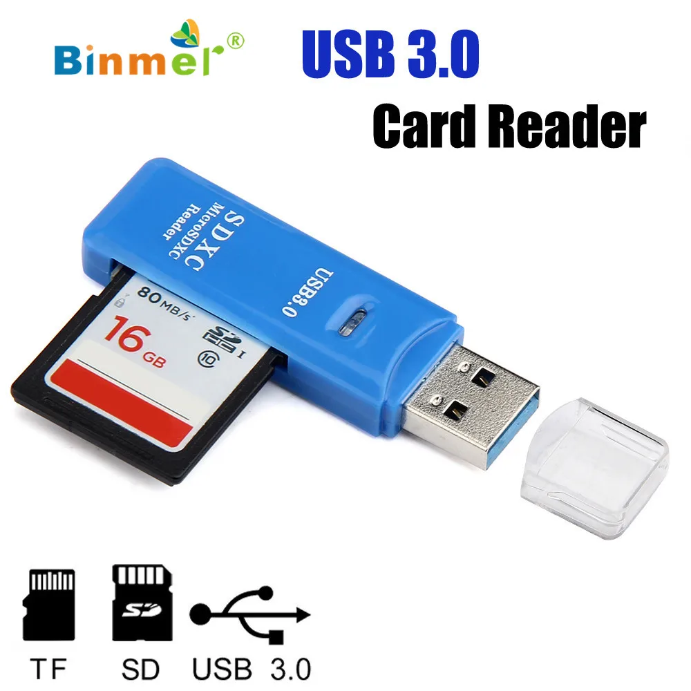 Ecosin2 карты reader5gbps супер Скорость Mini USB 3.0 Micro SD/SDXC TF Card Reader адаптер оптовая продажа april11