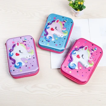 

2019 New Pencil Case EVA School Boys Girls Kawaii Pencil Box Cute Cartoon Unicorn Pencil Bag Large Capacity Pen Pencil Cases