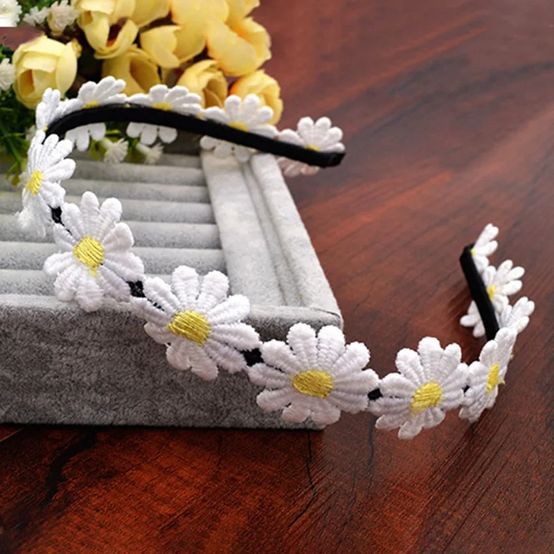 Daisy Flower Headband New Fashion Flower Headband Girls Elastic Women