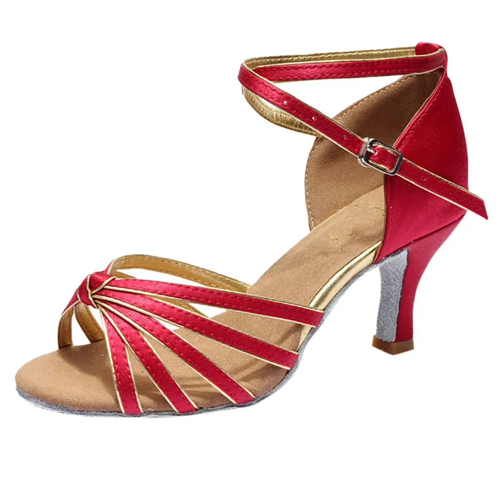 Perimedes/Коллекция года; Танцевальная обувь на высоком каблуке; атласная обувь на среднем каблуке для латинских танцев; вечерние туфли для танго, сальсы; высокое качество; Новое поступление; обувь;# g10 - Цвет: Wine