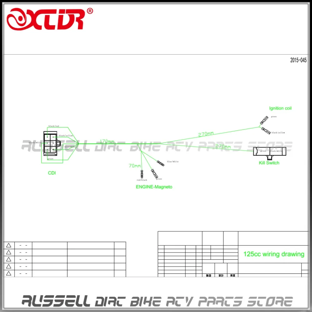 Complete Loom ELECTRICS Wiring 50CC 70CC 110CC 125CC WIRE HARNESS CDI COIL DIRT BIKE ENGINE-in ATV Parts & Accessories from Automobiles & Motorcycles on ...