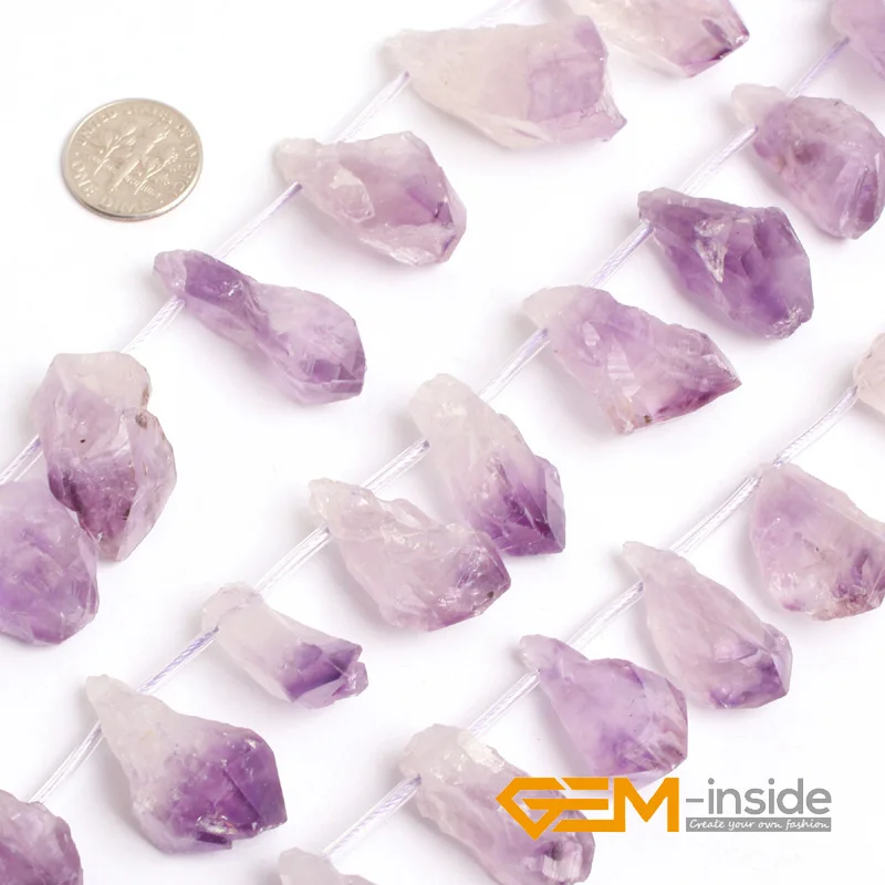 Natural Stone Raw Purple Amethysts Beads For Jewelry Making Strand 15 Inches Wholesale ! DIY Bracelet Necklace Jewelry Beads
