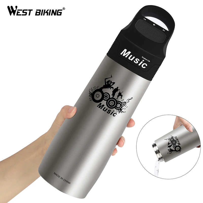 Велосипедная Bluetooth бутылка WEST BIKING 750 мл с MP3 плеером|Велосипедная для воды| |