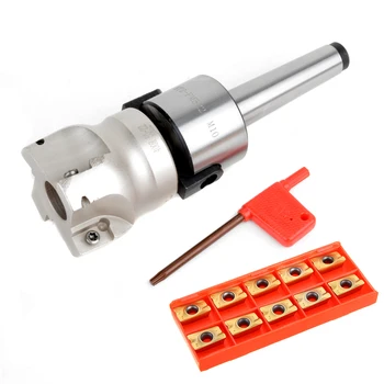 

MT2 -22 400R 50mm Face End Mill Cutter + 10pcs Square APMT1604 Carbide Inserts with Wrench Spanner Mayitr Milling Tool