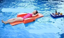 Swimming Orange Bean Bag Bed Water fun outdoor hot spring water aqua loungers folding bed recliner chair factory